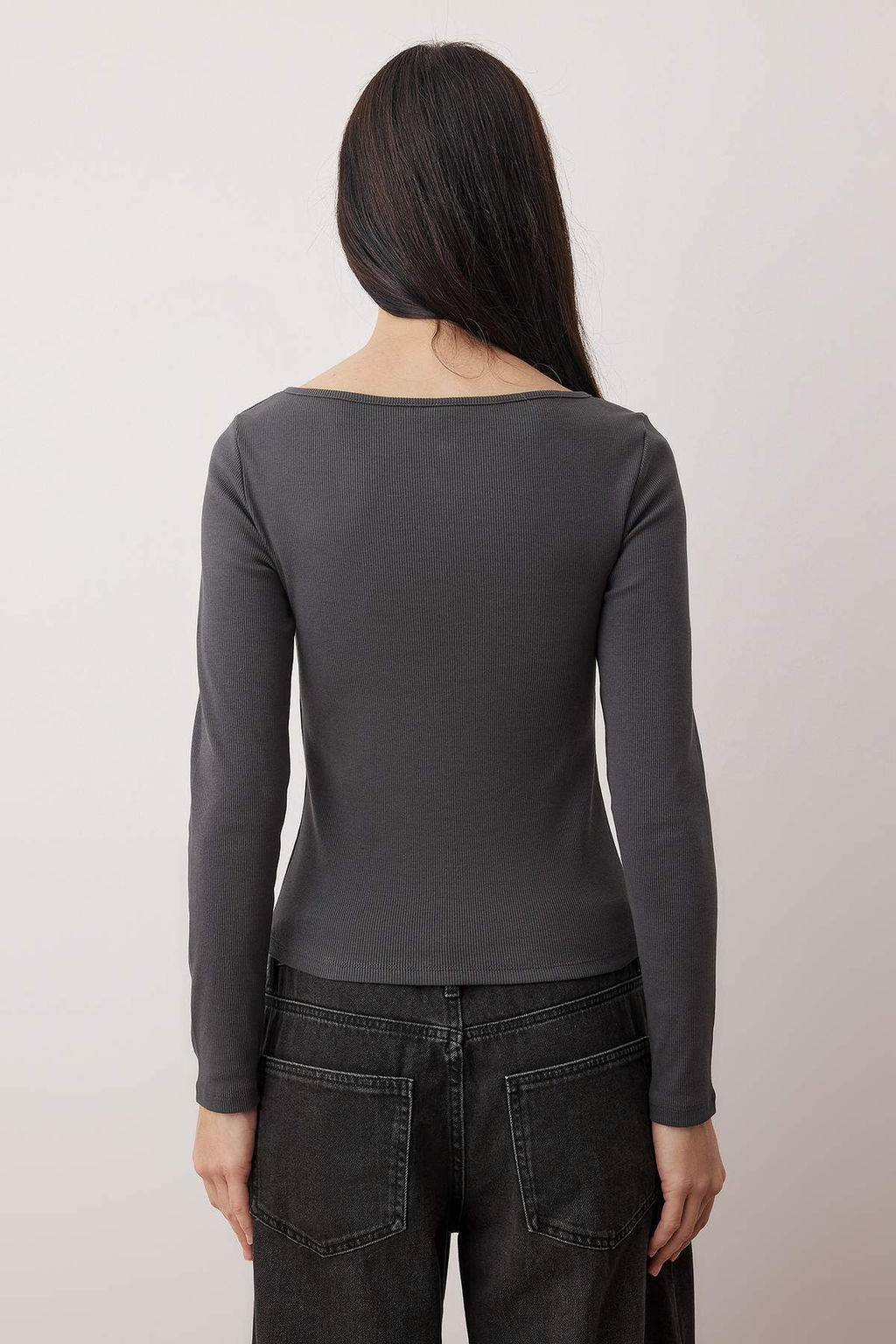 Trendyolmilla Tas Dugme Detayl? Bisiklet Yaka Fitilli Esnek Regular Boy Orme Bluz TWOAW25BZ00030  фото 13