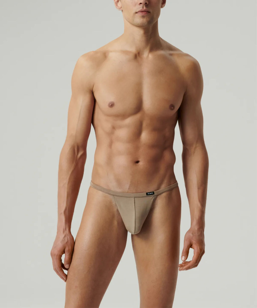 ATLANTIC MP-1587 Трусы танга Micromodal бежевый  фото 2