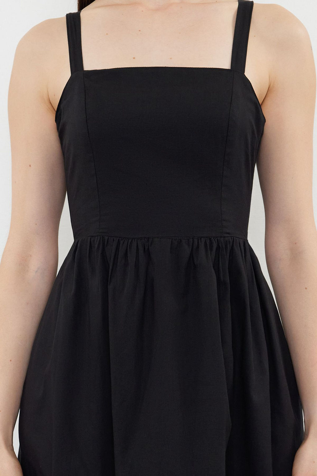 TRENDYOLMILLA Siyah A Kesim Pamuklu Vual Mini Dokuma Elbise TWOSS24EL00775 фото 3