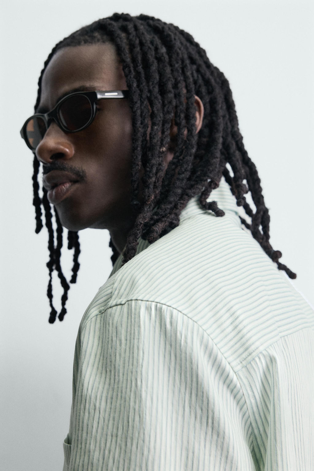 CAMISA CROPPED FIT CUADROS / Raya verde - Zara фото 7