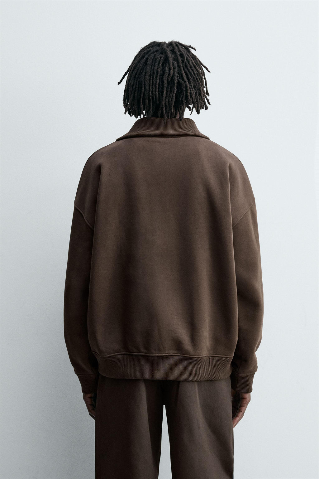 QUARTER-ZIP RIBBED SWEATSHIRT - Zara фото 3