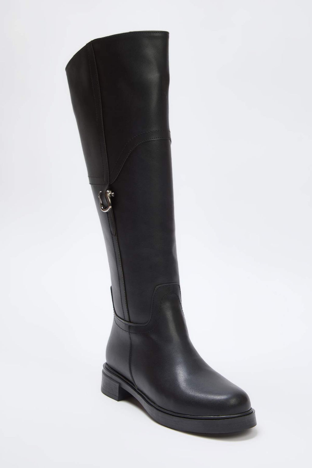 Siyah Tokal? Fermuarl? Yuvarlak Burun Kad?n Duz Topuklu Binici Cizme
TAKAW26CZ00009 - Trendyolmilla фото 2