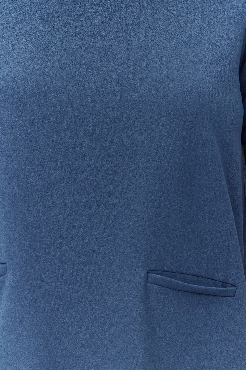 Indigo Cep Gorunumlu Skater/Belden Ac?lan Mini Krep Elbise TWOSS23EL01802