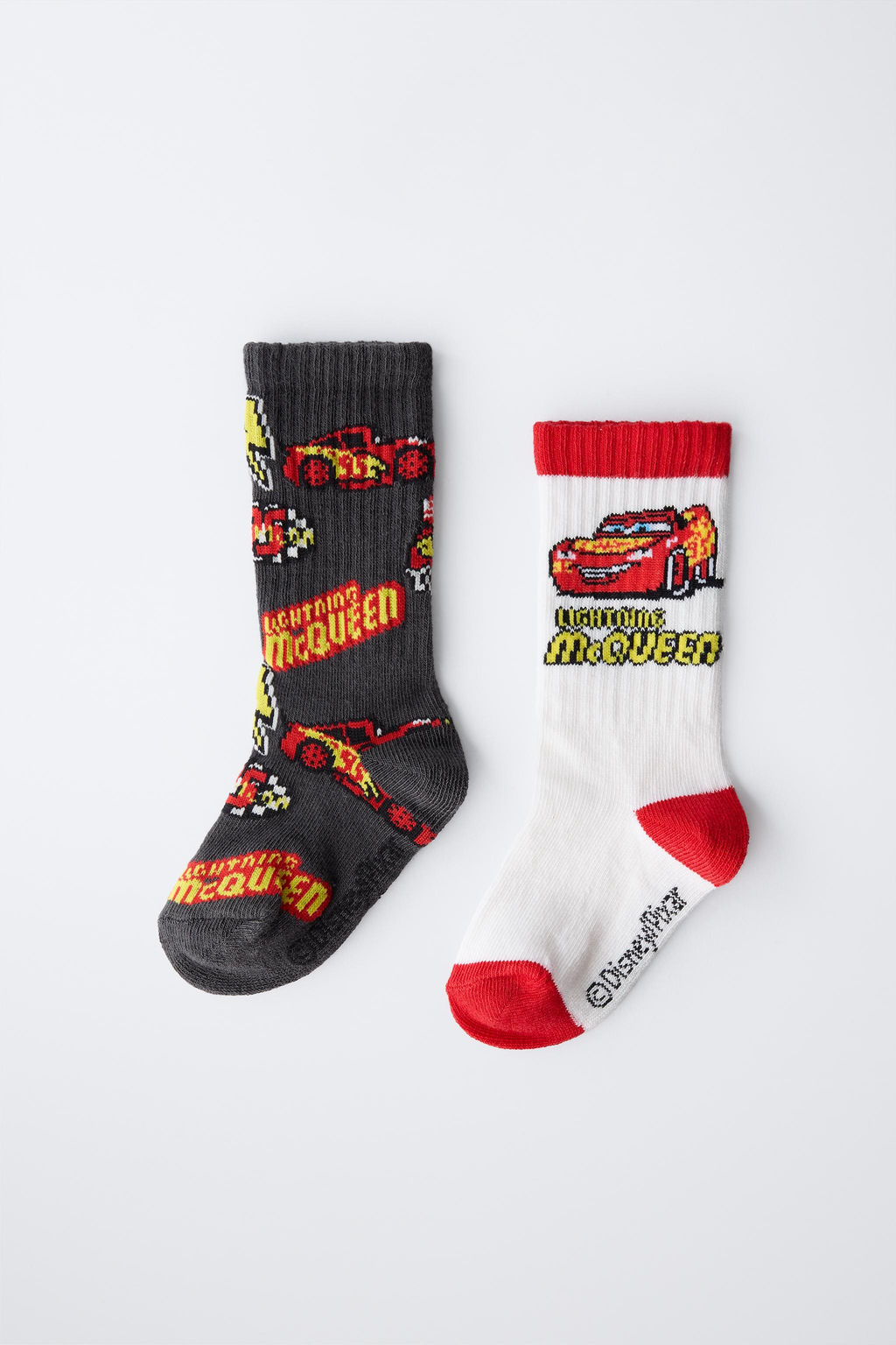 1-6 YEARS/ 2-PACK OF CARS LIGHTNING MCQUEEN  DISNEY SOCKS