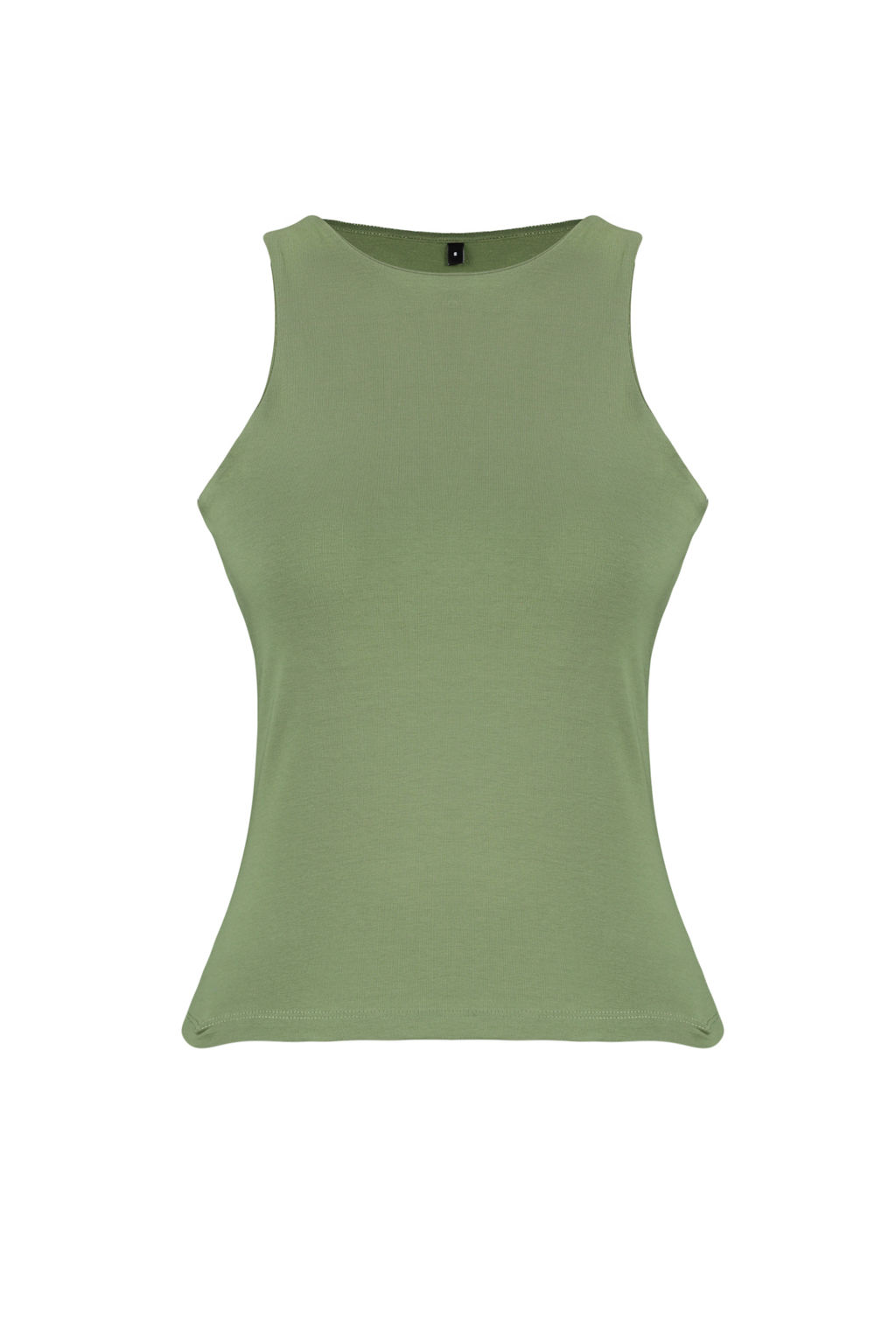 TRENDYOLMILLA Siyah Pamuklu Halter Yaka Fitted/Vucuda Oturan Esnek Orme Atlet TWOSS23AL00069  фото 7