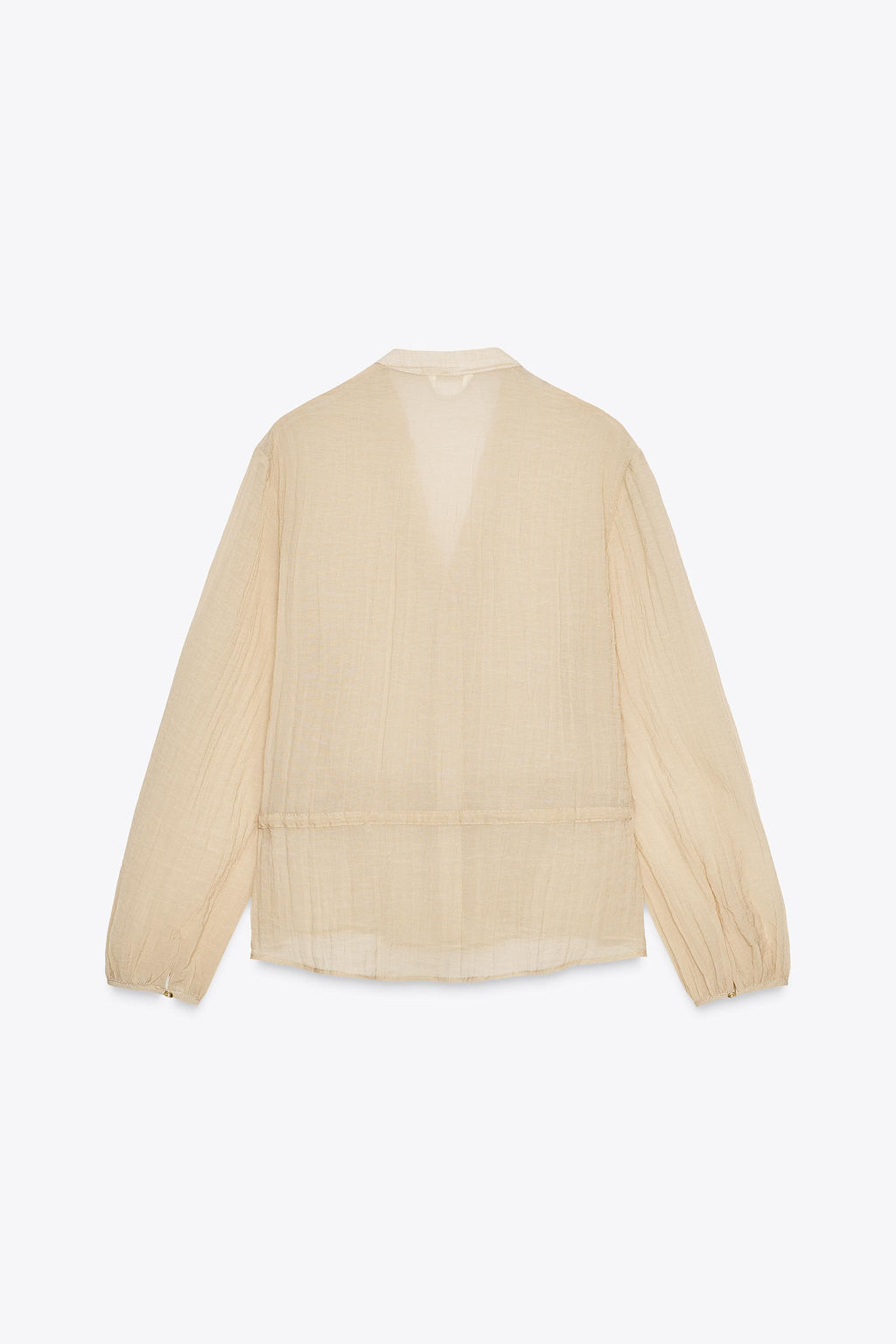 SEMI-SHEER CREASED-EFFECT SHIRT - Zara фото 13