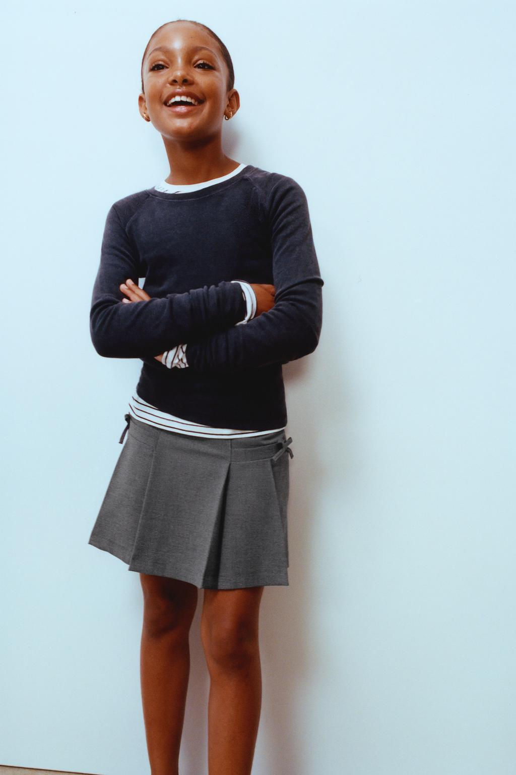 BOX PLEAT SKIRT WITH BOWS - Zara фото 4