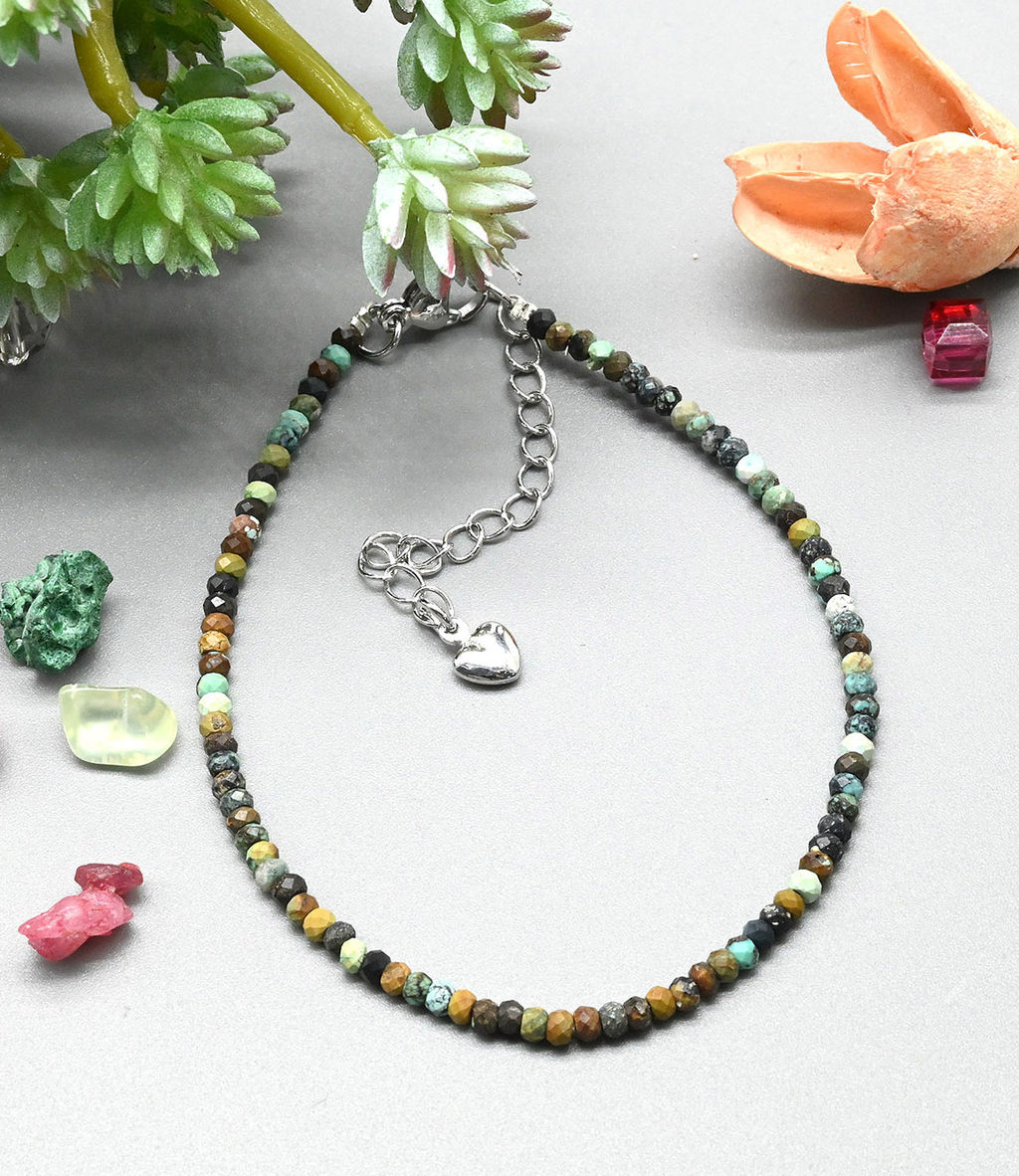 Браслет из граната зеленого рондель гр.3*2мм, 18см - Радуга камня фото 22