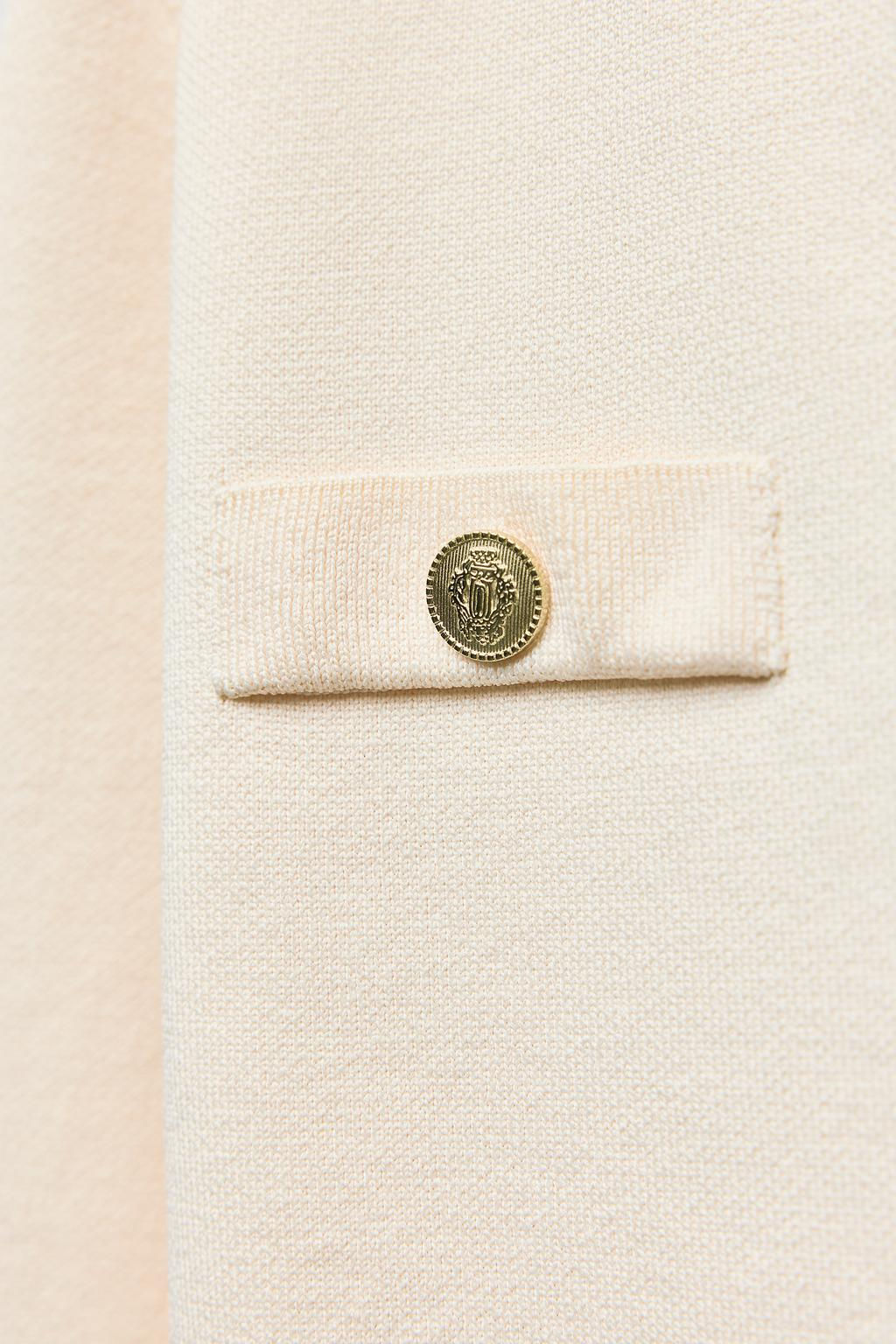 KNIT CARDIGAN WITH GOLDEN BUTTONS - Zara фото 13
