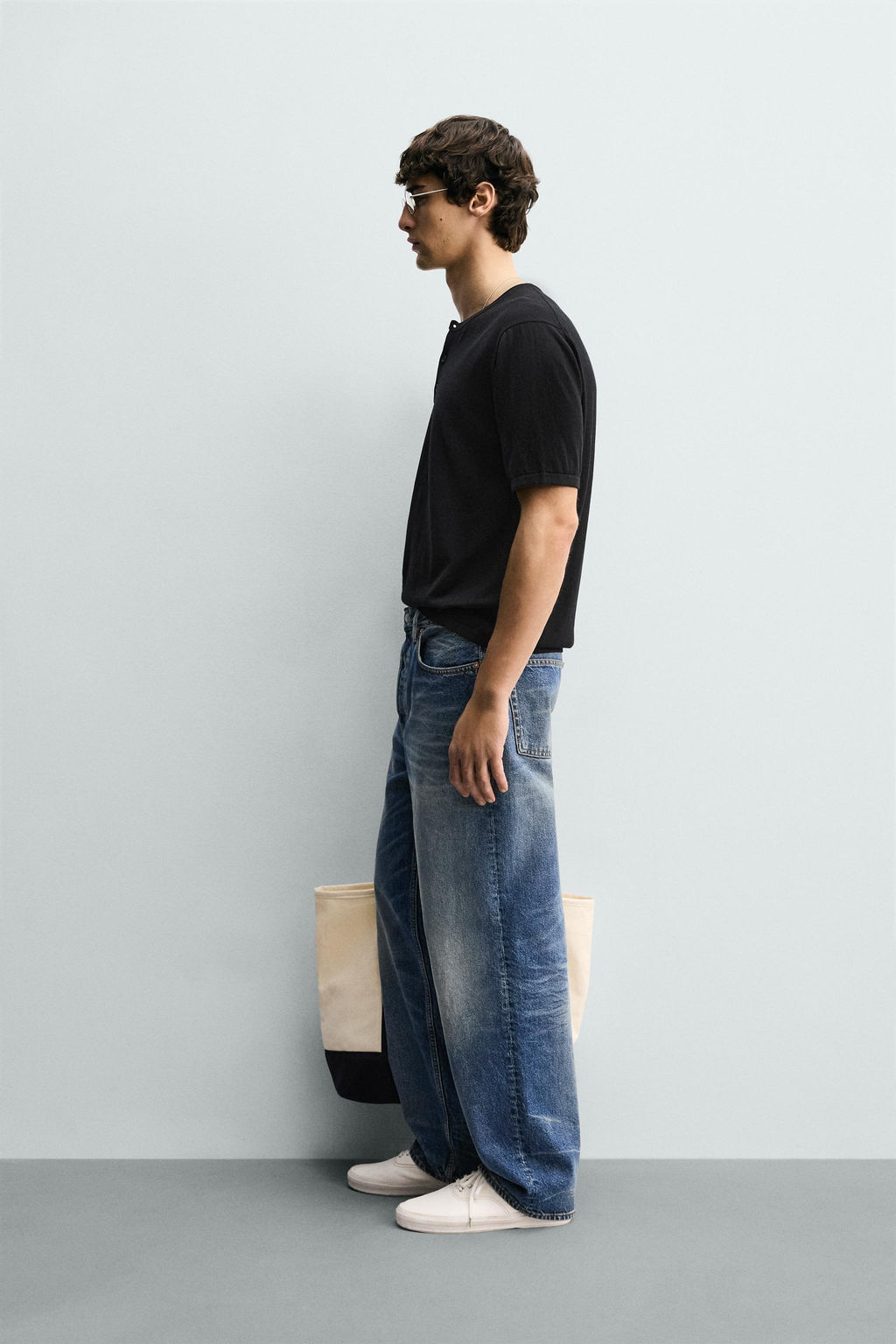 CAMISETA PUNTO CUELLO PANADERO / Negro - Zara фото 4