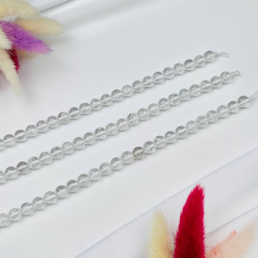 Бусины для украшений из Горного Хрусталя (45 бусин)