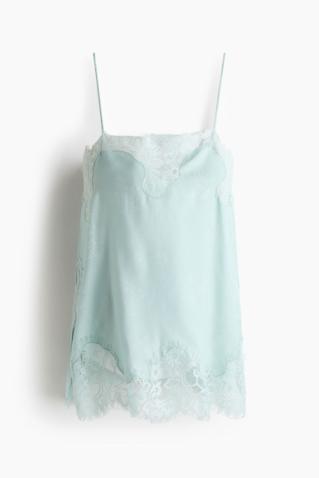 Top en tejido jacquard con ribetes de encaje - H&m фото 2