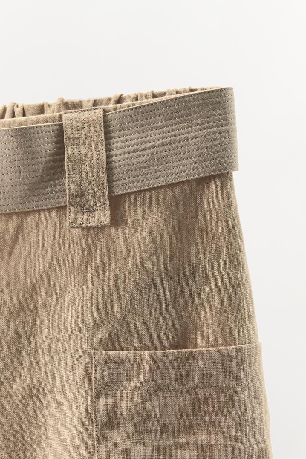 100% LINEN COMBINED BERMUDA SHORTS - LIMITED EDITION - Zara фото 7