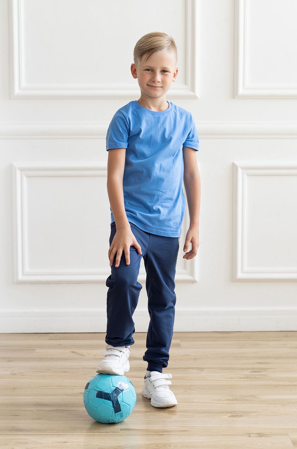 Футболка детская голубая