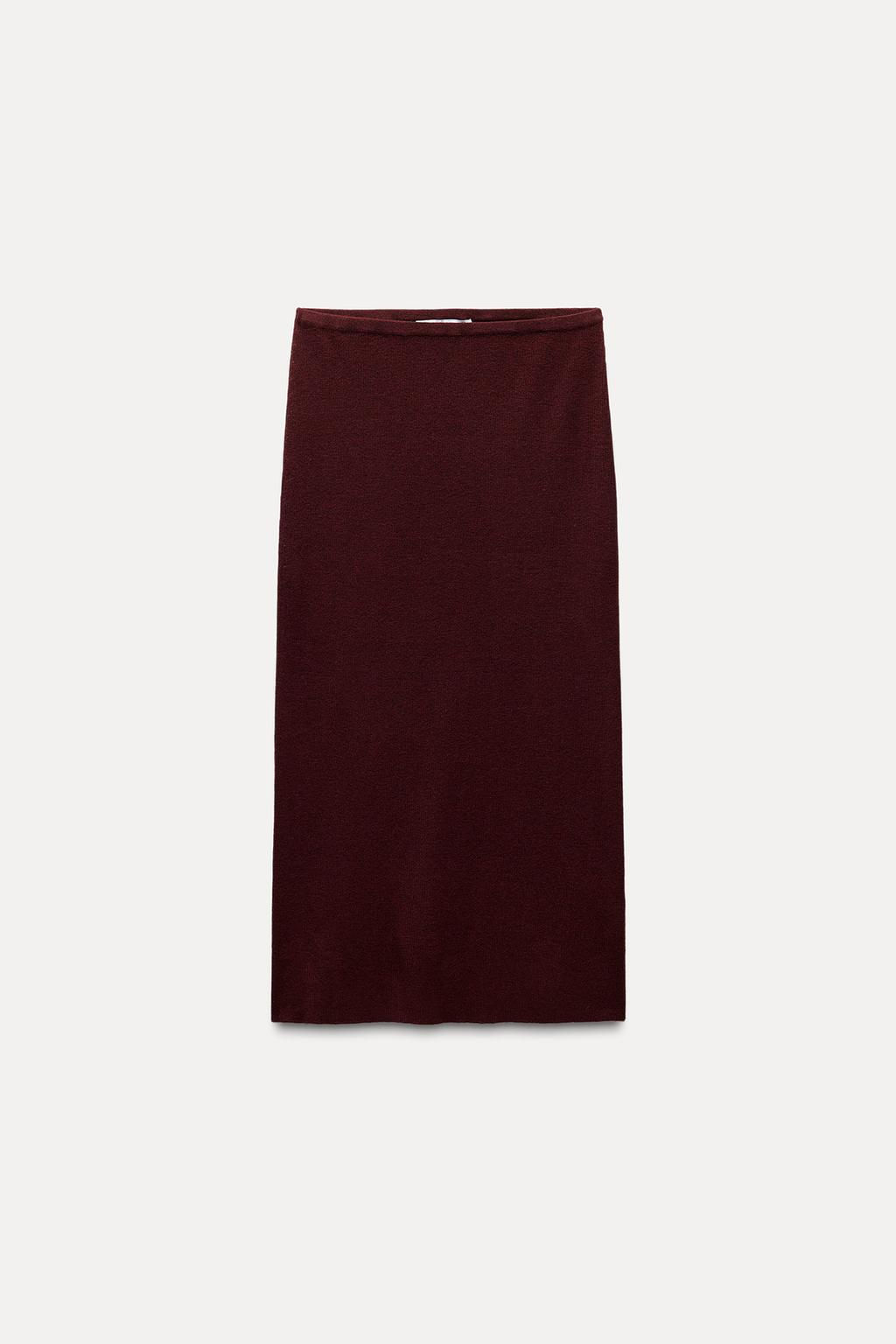 FINE KNIT WOOL SKIRT - Zara фото 5