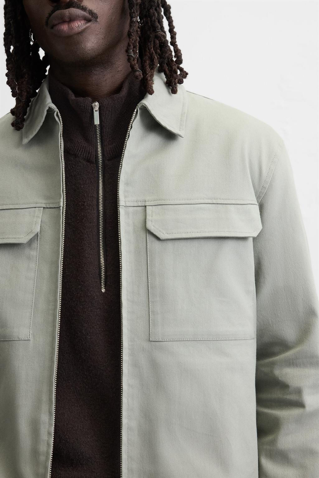 RELAXED FIT ZIP-UP OVERSHIRT - Zara фото 23