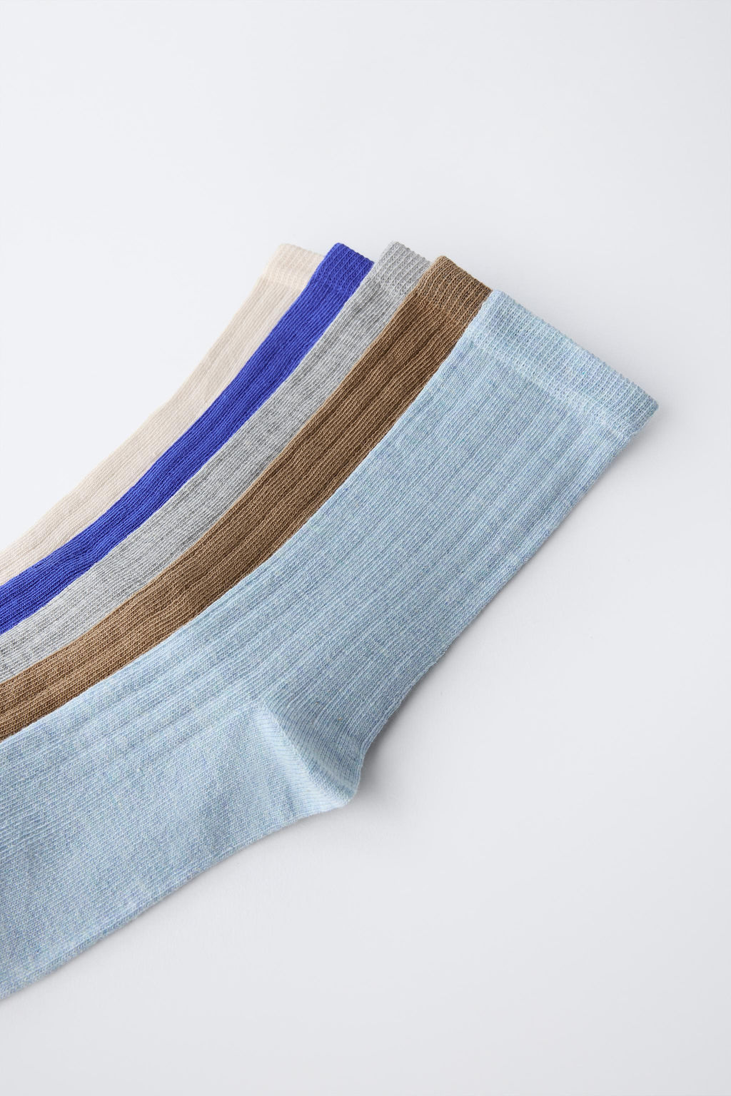 FIVE-PACK OF LONG RIBBED SOCKS - Zara фото 3
