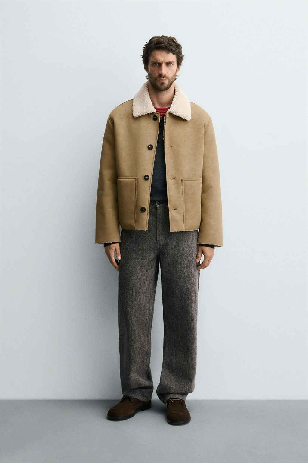 DOUBLE-FACED FAUX LEATHER JACKET