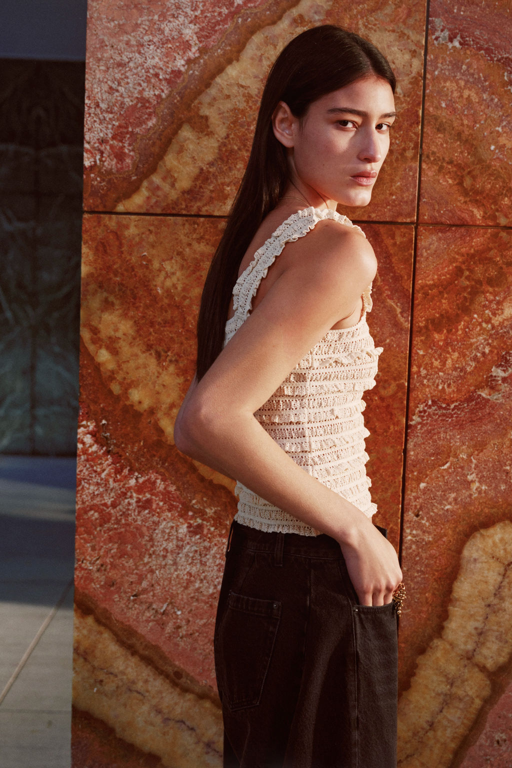 Top de tirantes en punto de encaje - H&m фото 3