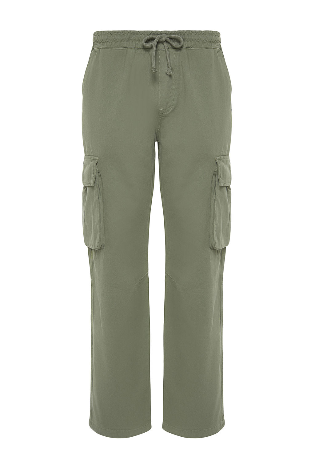 TRENDYOL MAN Ac?k Haki Unisex Regular Fit Lastikli Beli Baglamal? Kargo Cepli Pantolon TMNSS24PL00003 - Trendyolmilla фото 12