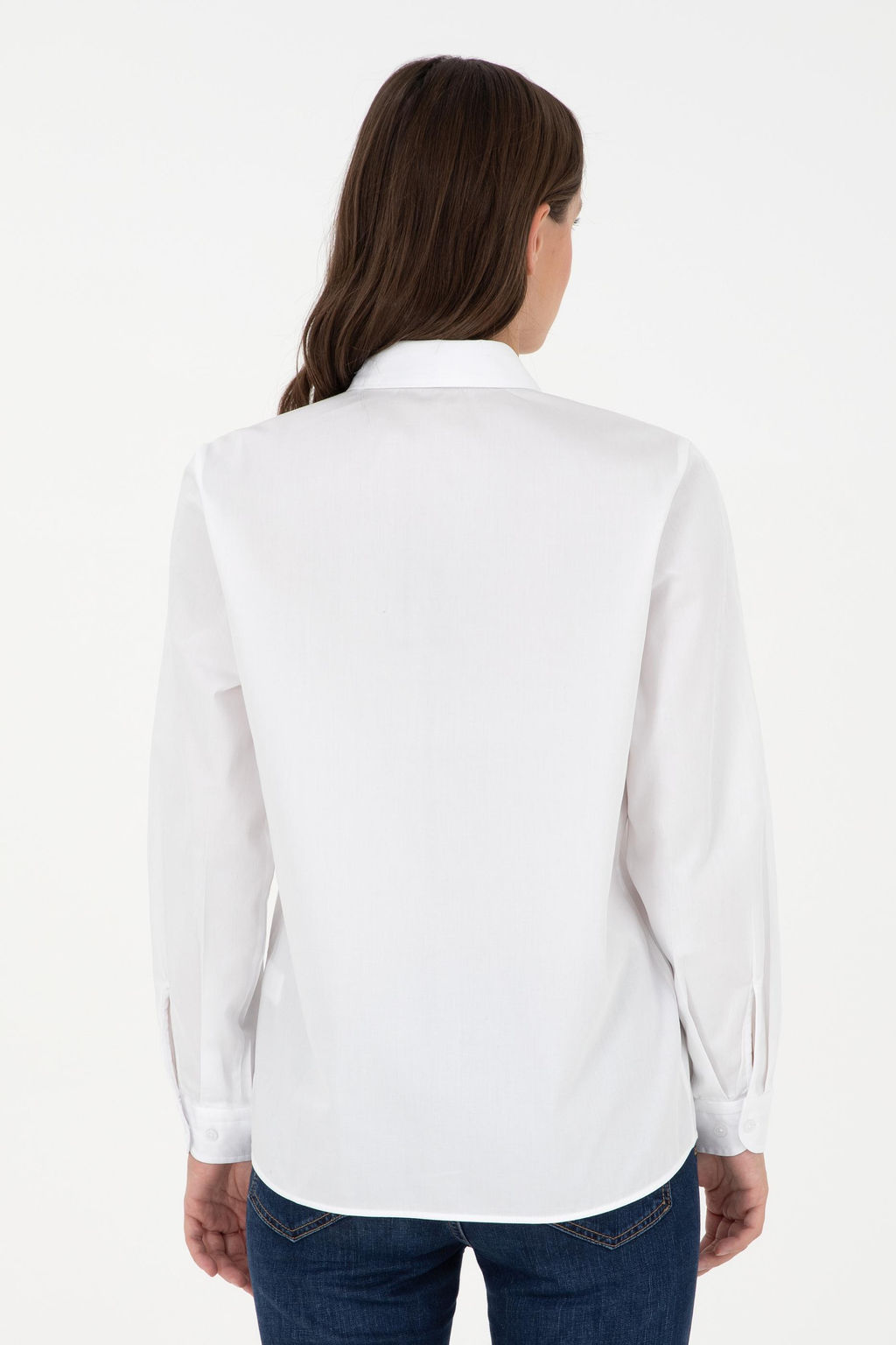 Женская белая рубашка с длинным рукавом Неожиданная скидка в корзине - U.s. polo assn фото 5