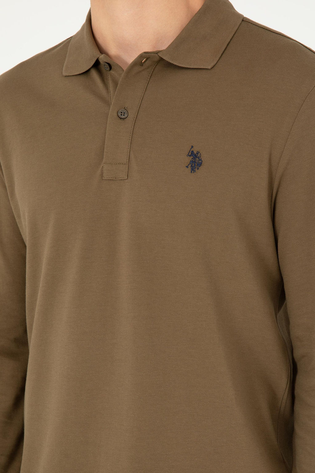 Мужской базовый свитшот цвета хаки Неожиданная скидка в корзине - U.s. polo assn фото 7