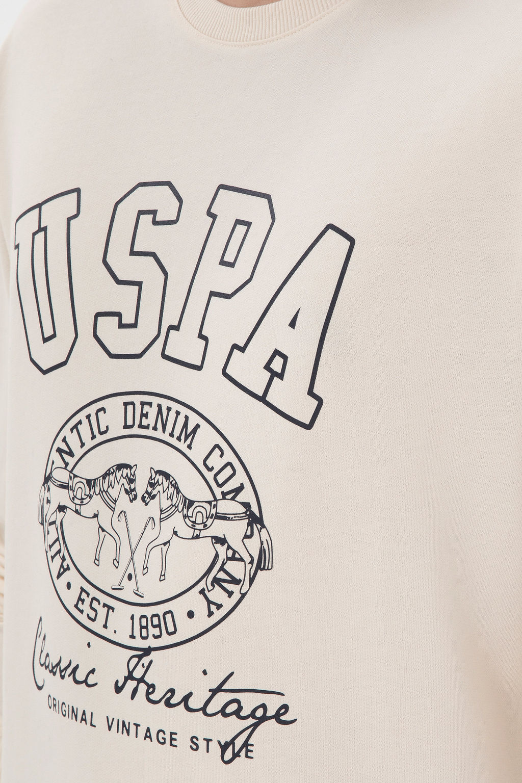 Мужская толстовка крема Неожиданная скидка в корзине - U.s. polo assn фото 14