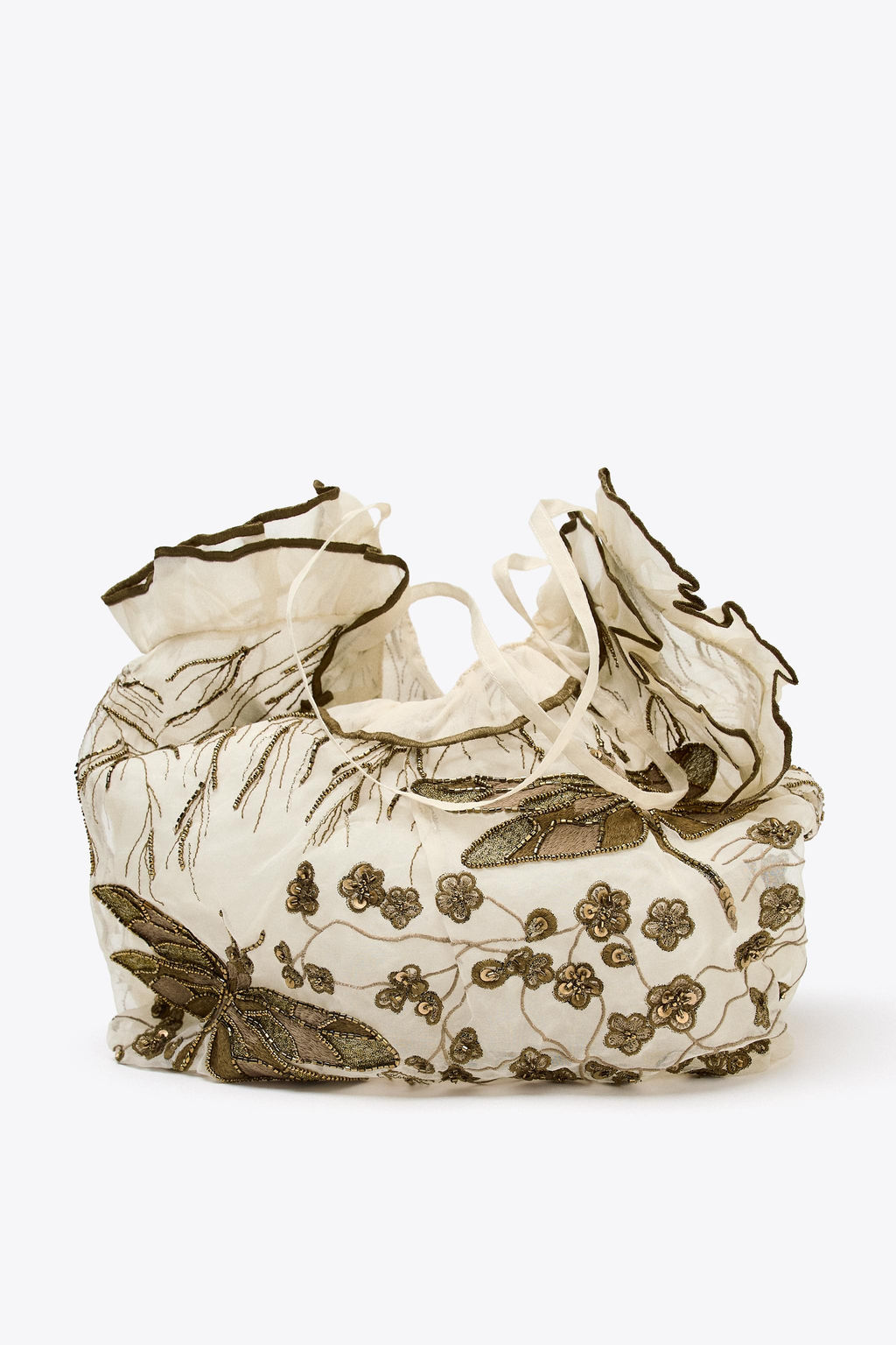 EMBROIDERED DETAIL TOTE BAG - Zara фото 4