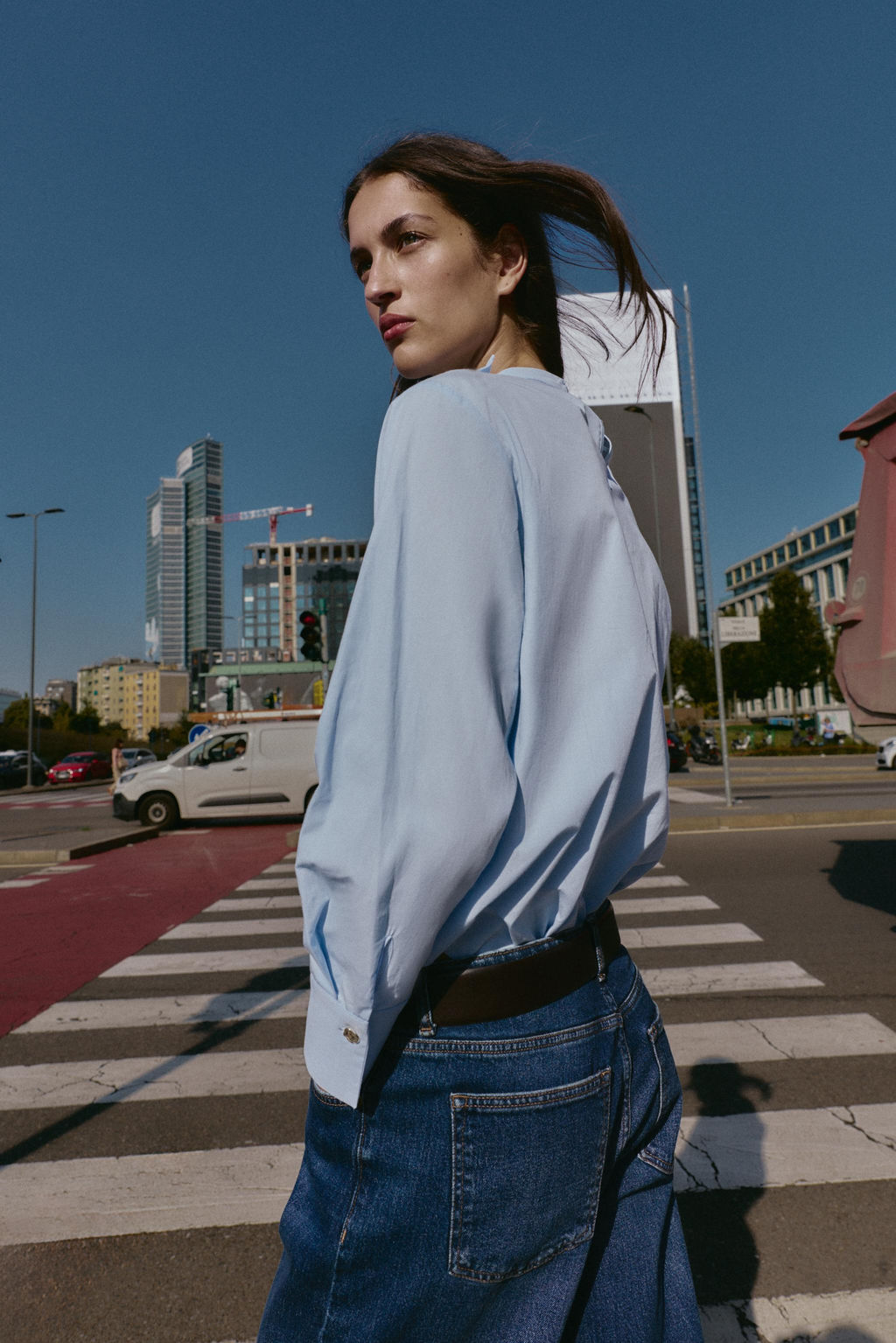 POPLIN BLOUSE WITH BOW - Zara фото 4