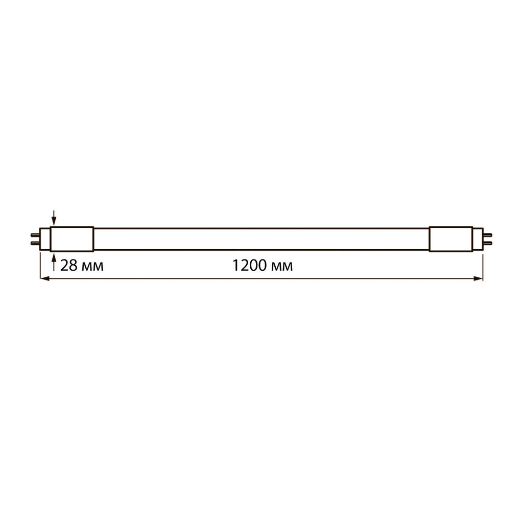 LED-T8-18W/SPSB/G13/CL PLP30WH Лампа светодиодная для растений. Форма "T8", прозрачная. Спектр для рассады и цветения. ТМ Uniel.