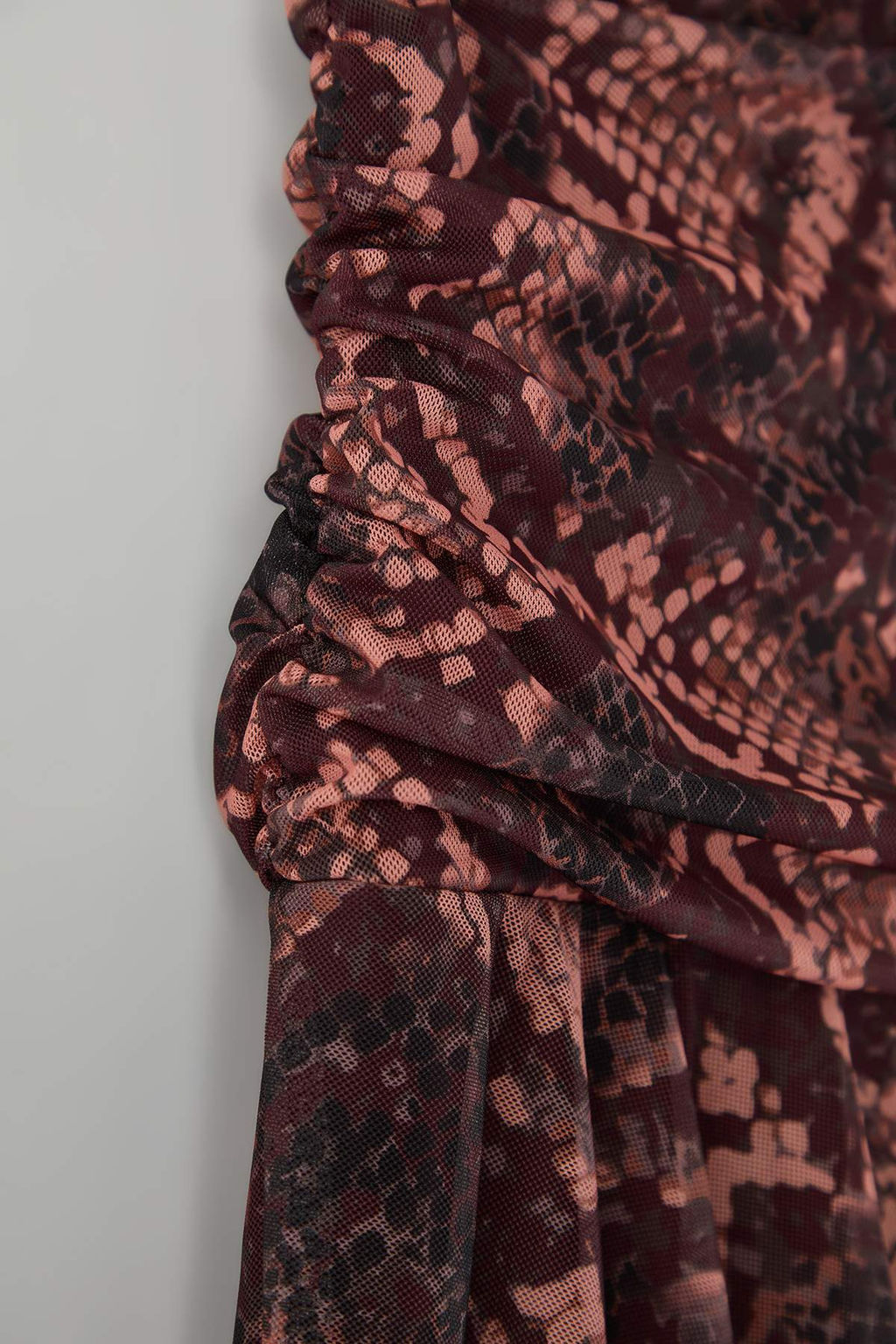 Bordo Boho Bask?l? Skater Asimetrik Etek Ucu Detayl? Esnek Orme Etek TWOAW26ET00037