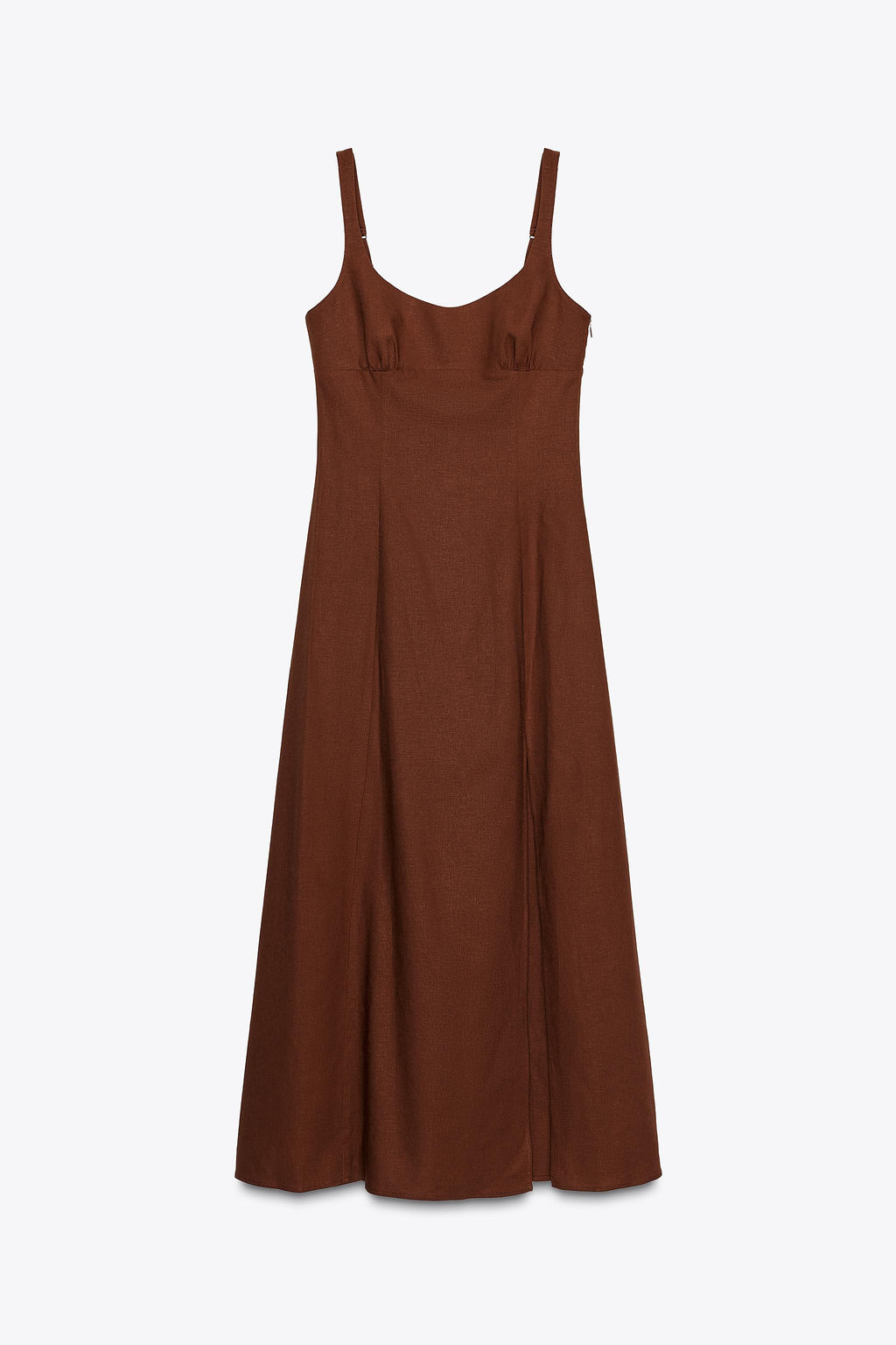LINEN BLEND MIDI DRESS - Zara фото 16