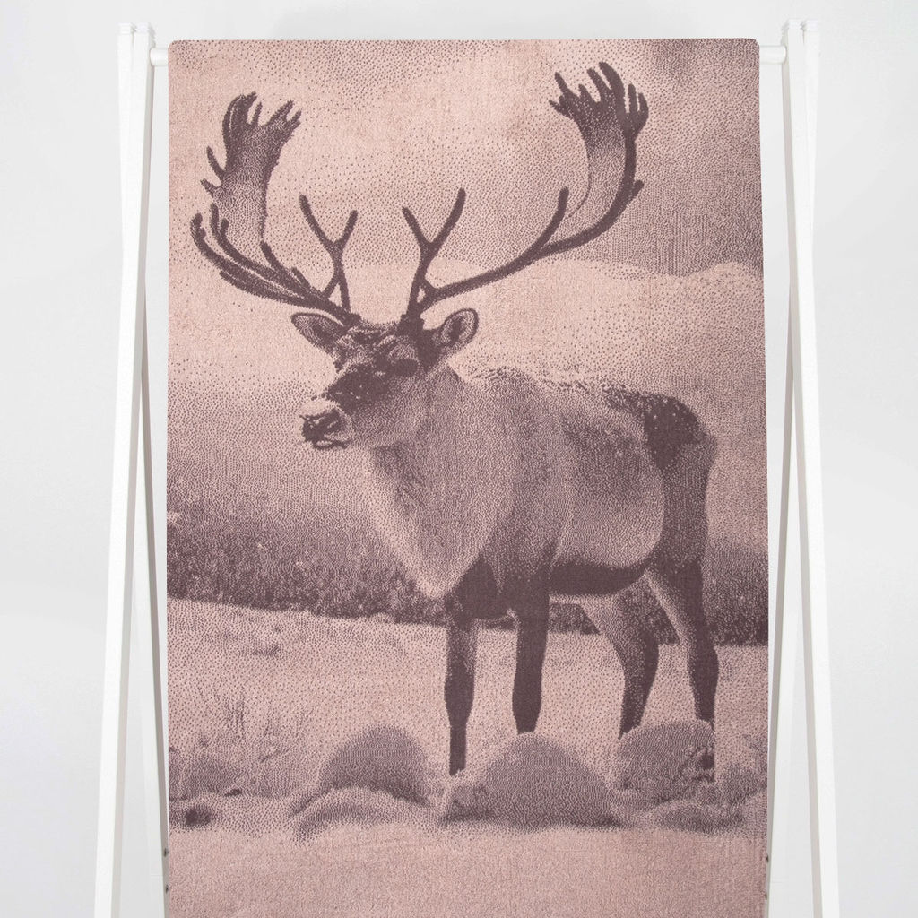 Полотенце махровое 6с102.413ж1 Фото-олень(т.с.мальв1) 81х160см
