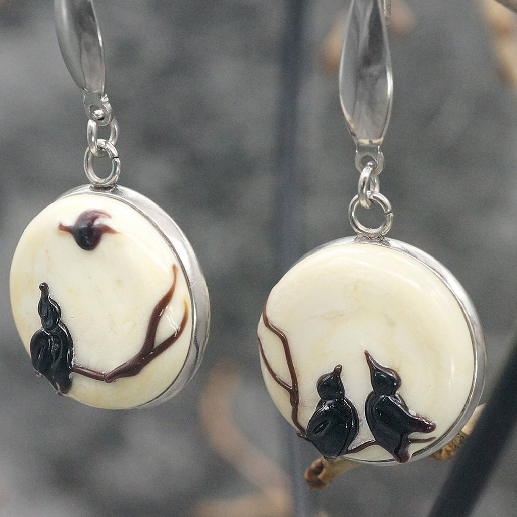 Серьги из муранского стекла BIRDS LS2019