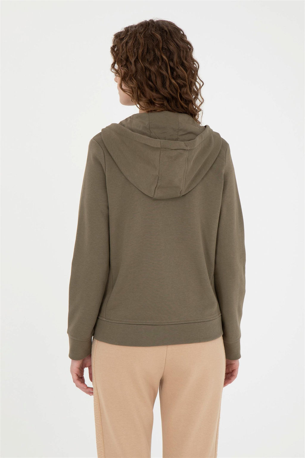 Женский базовый свитшот цвета хаки Неожиданная скидка в корзине - U.s. polo assn фото 5