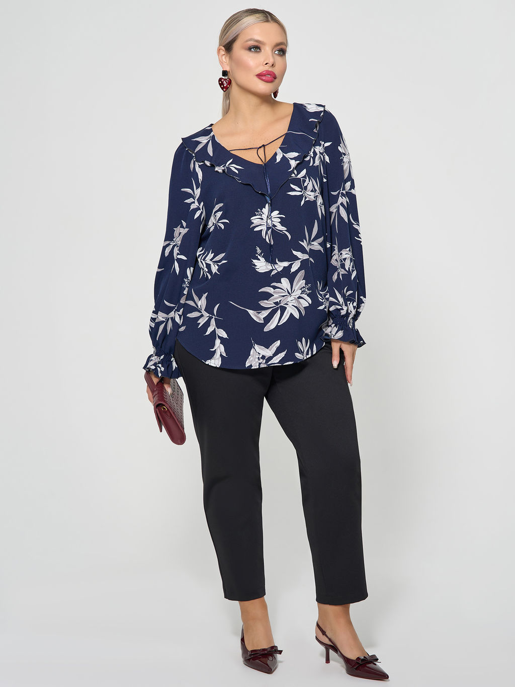 Блузка 0059-26 алый - Dora фото 200