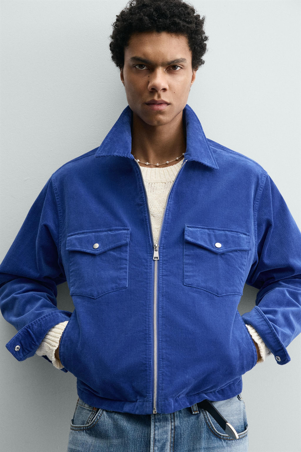 SOBRECAMISA PANA CREMALLERA / Azulina - Zara фото 6