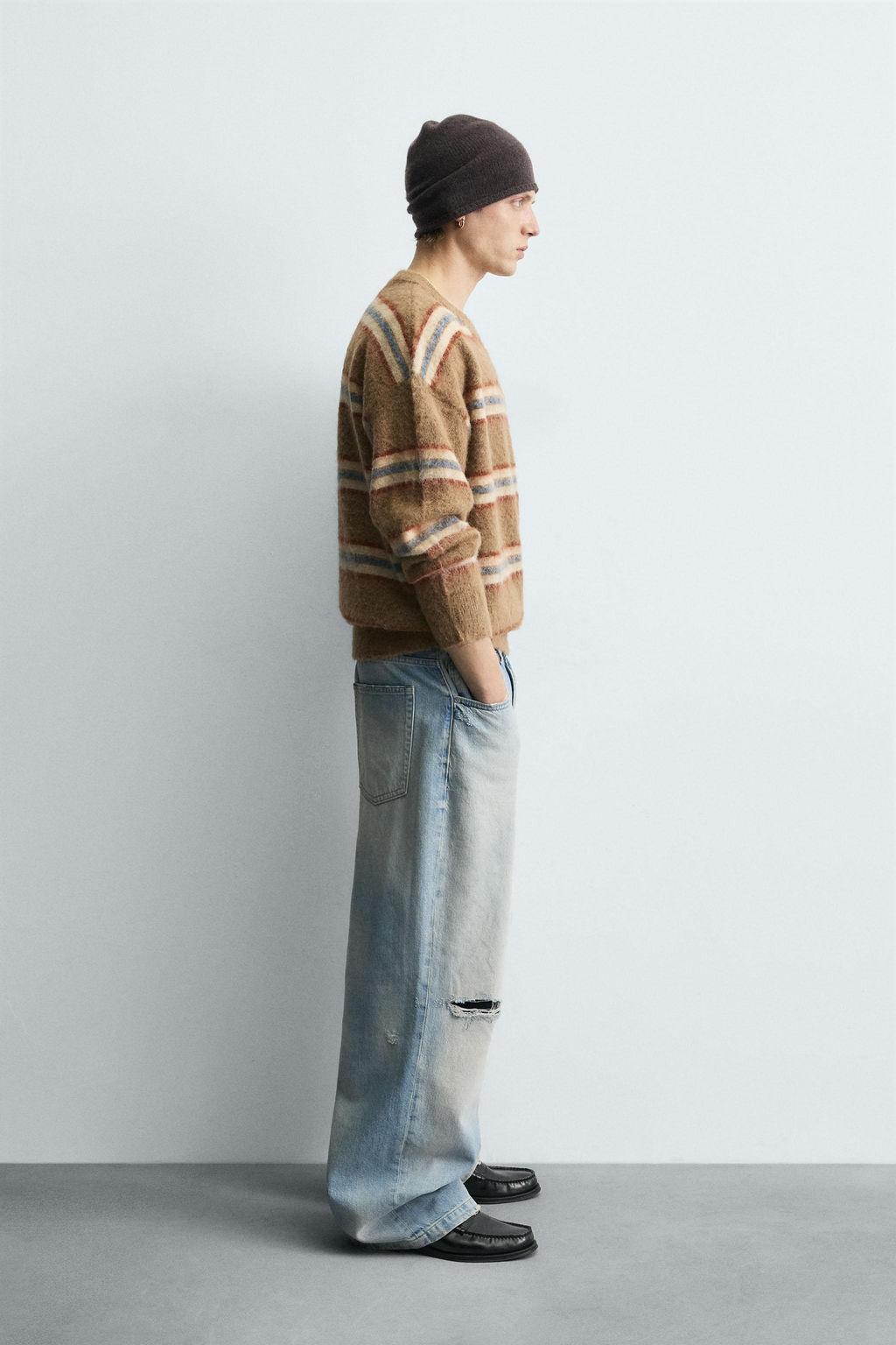 BRUSHED JACQUARD STRIPED JUMPER - Zara фото 6