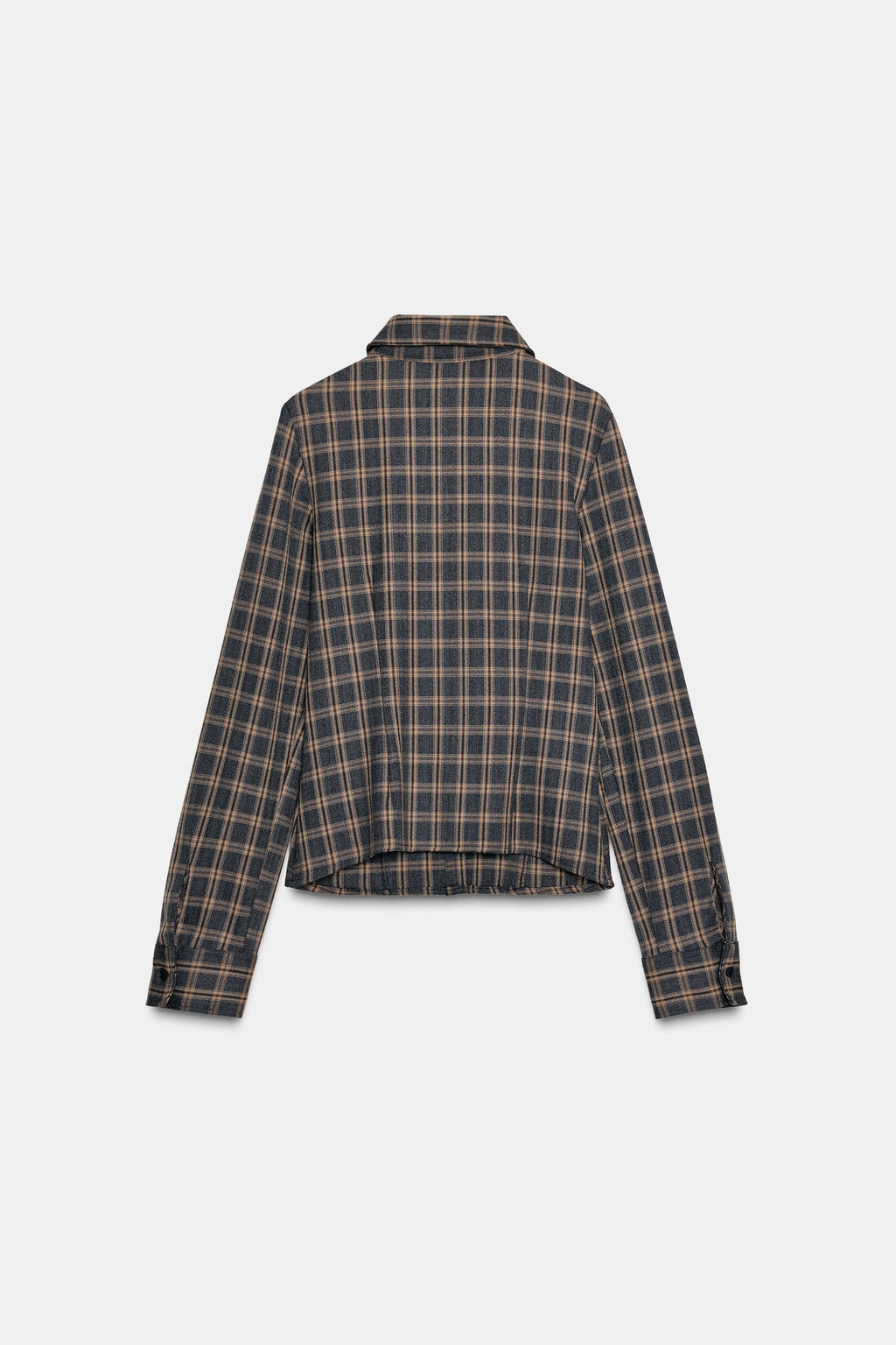 FITTED CHECK SHIRT - Zara фото 3