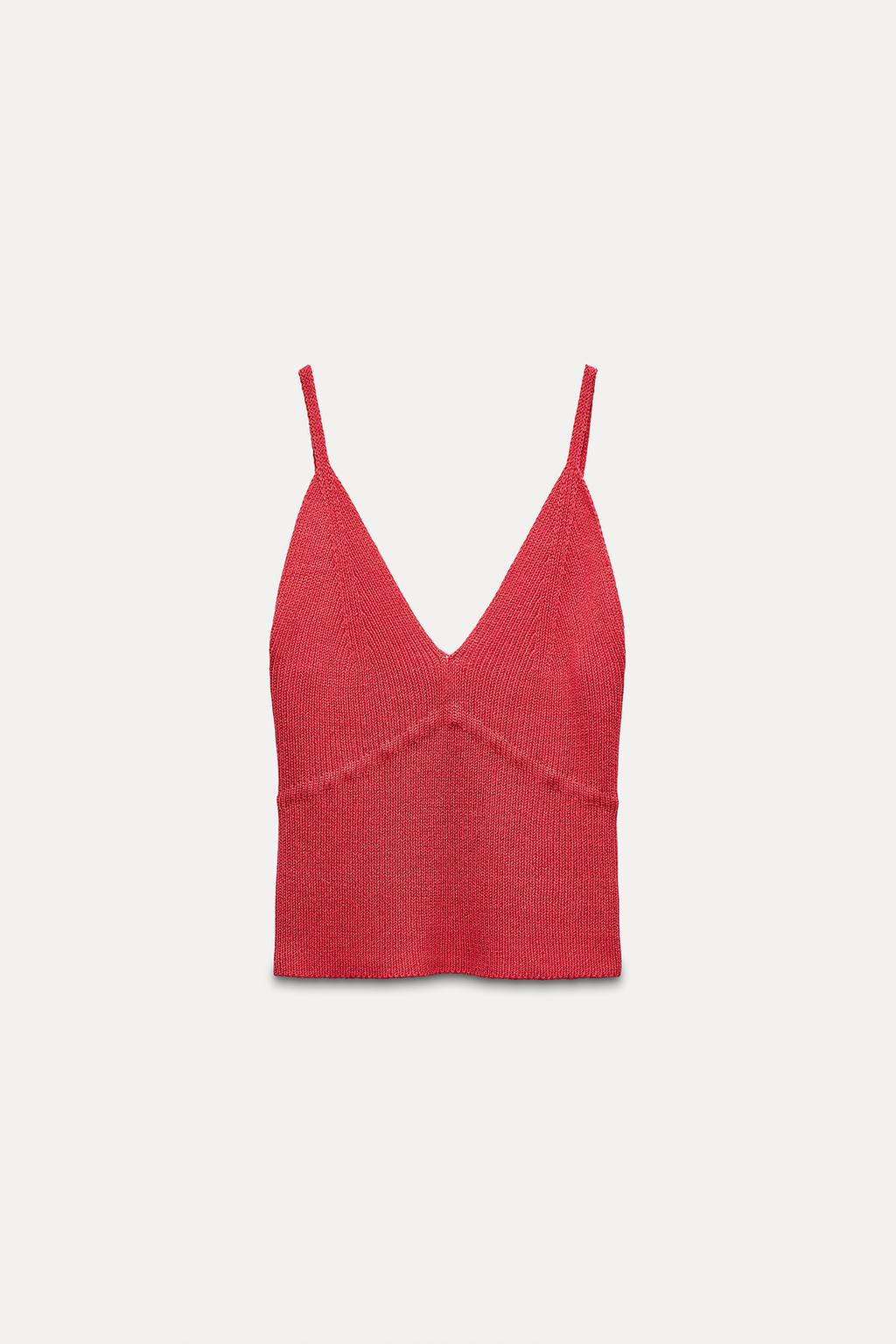 KNIT V-NECK TOP - Zara фото 17