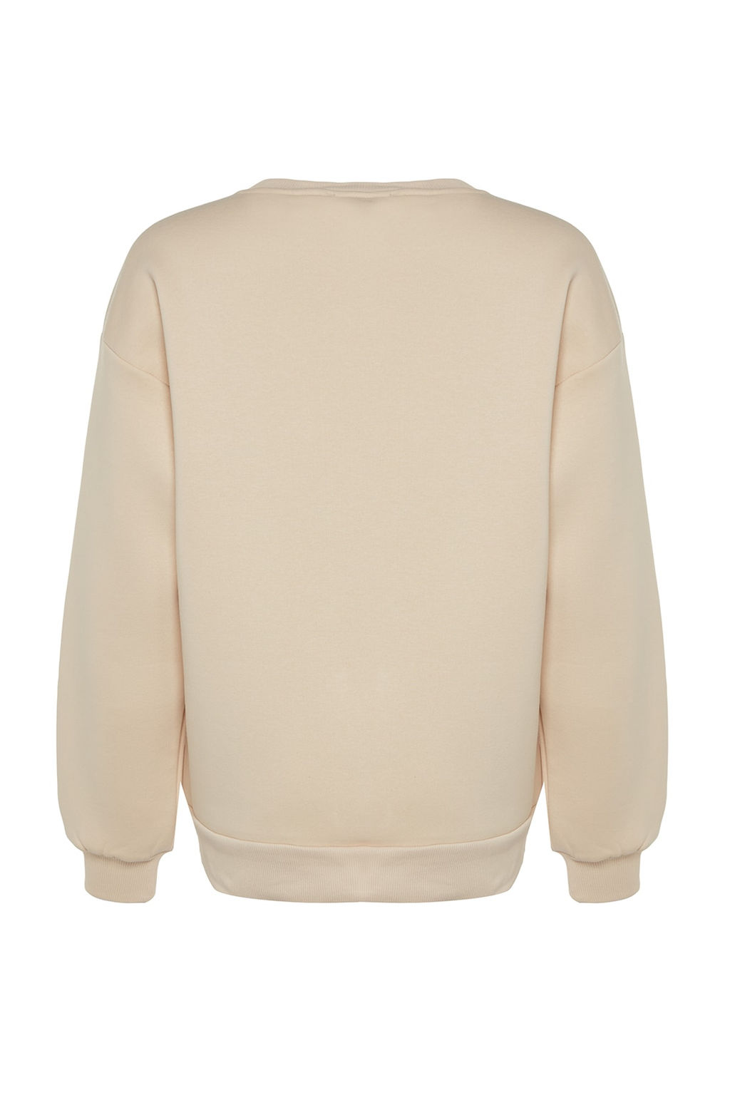 Tas Oversize/Rahat Kesim Basic Bisiklet Yaka Kal?n/Ici polarl? Orme Sweatshirt TWOAW24SW00102