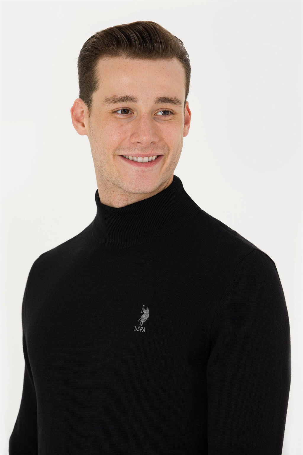 U. S. Polo Assn Мужской черный базовый свитер - U.s. polo assn фото 9