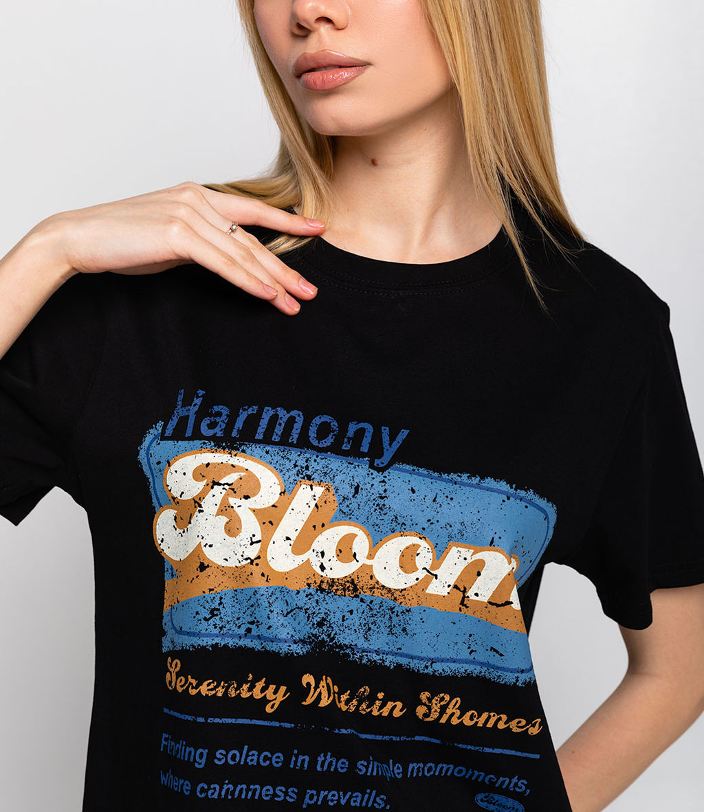 Футболка #КТ6696, чёрный