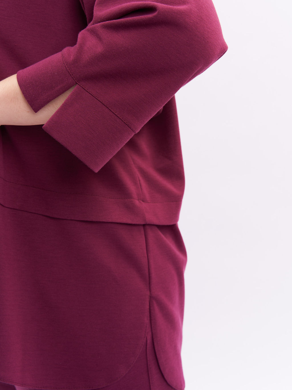 Блузка из плотного трикотажа BL08606RED31