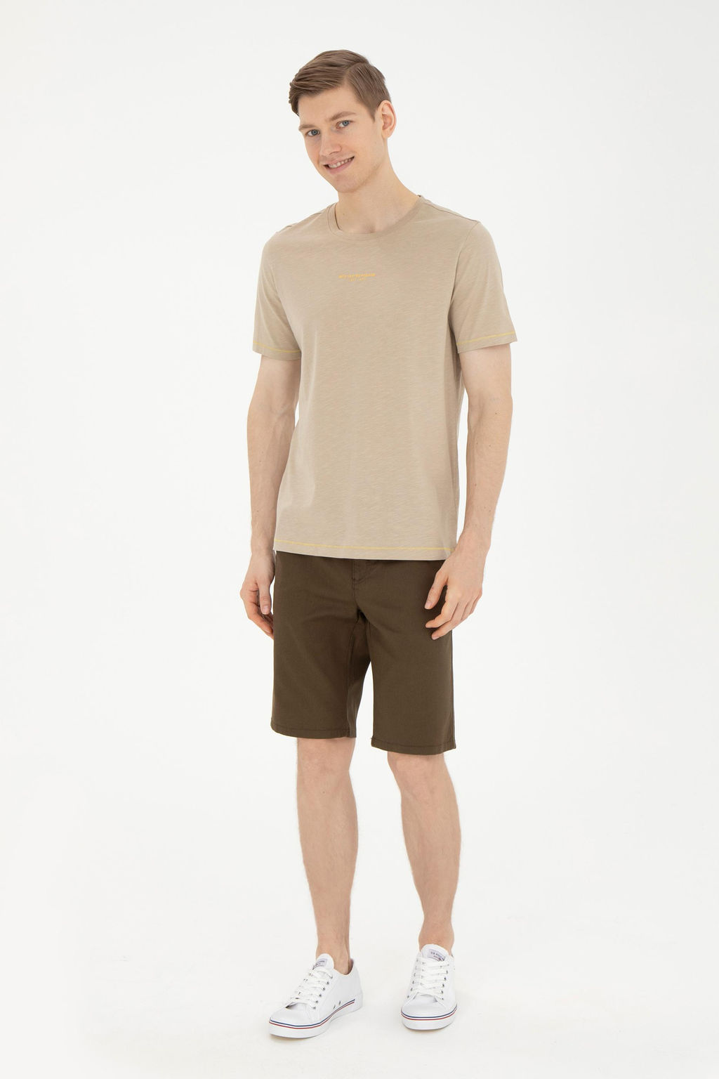 Мужская футболка светло-хаки - U.s. polo assn фото 11