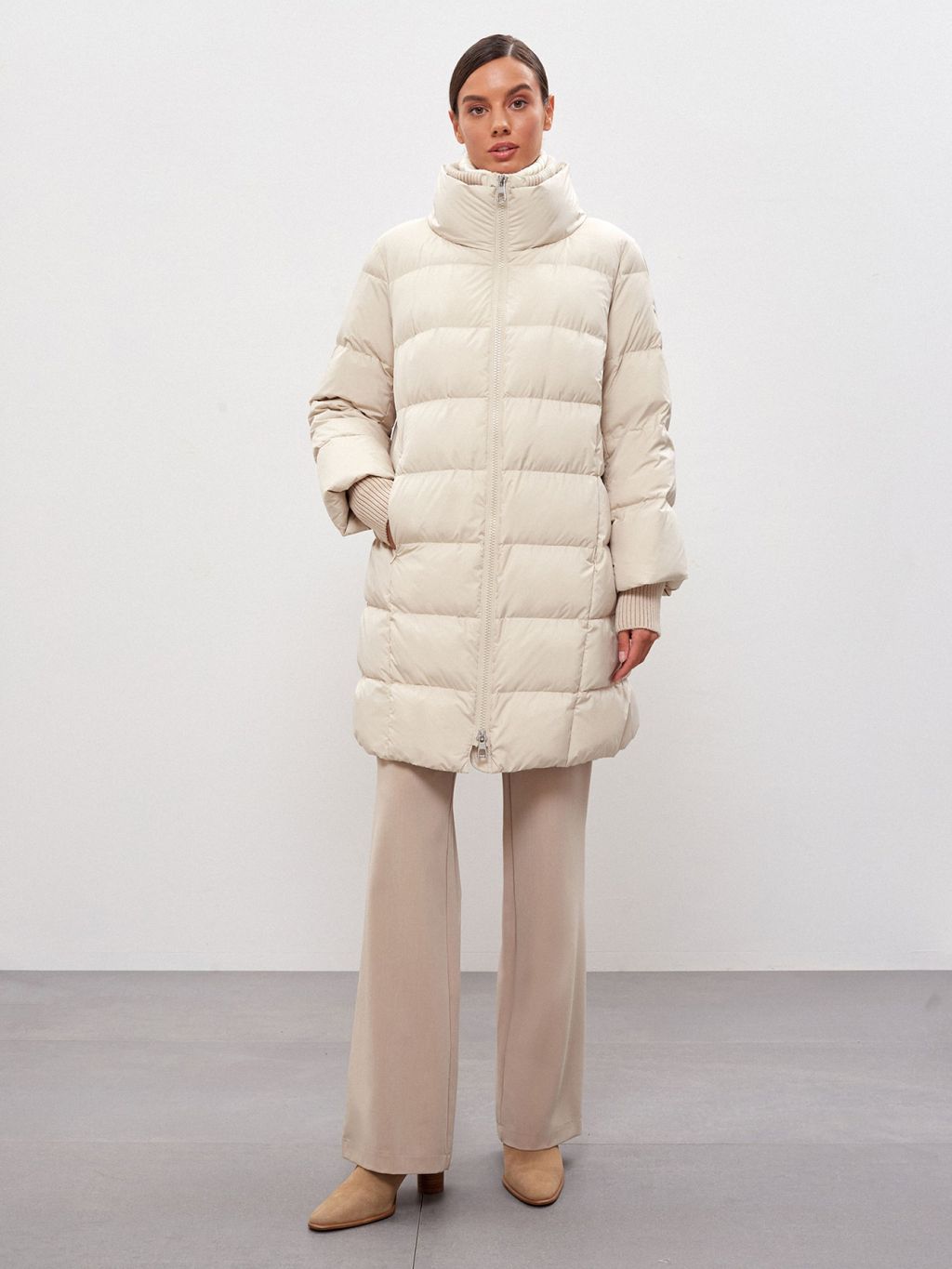 Conso/WDM 220509 - beige Пуховое Полупальто
