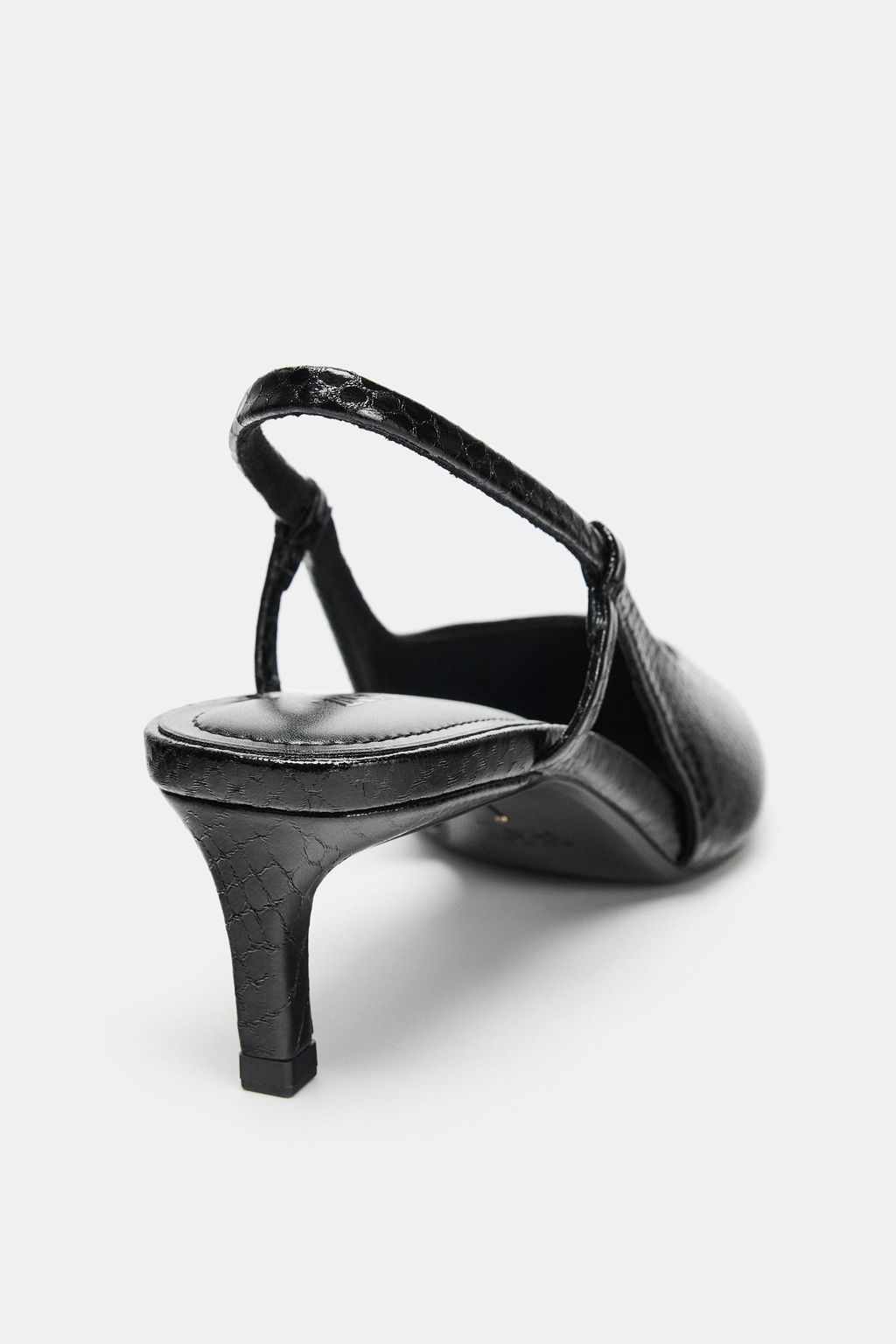 TEXTURED SLINGBACK SHOES - Zara фото 9