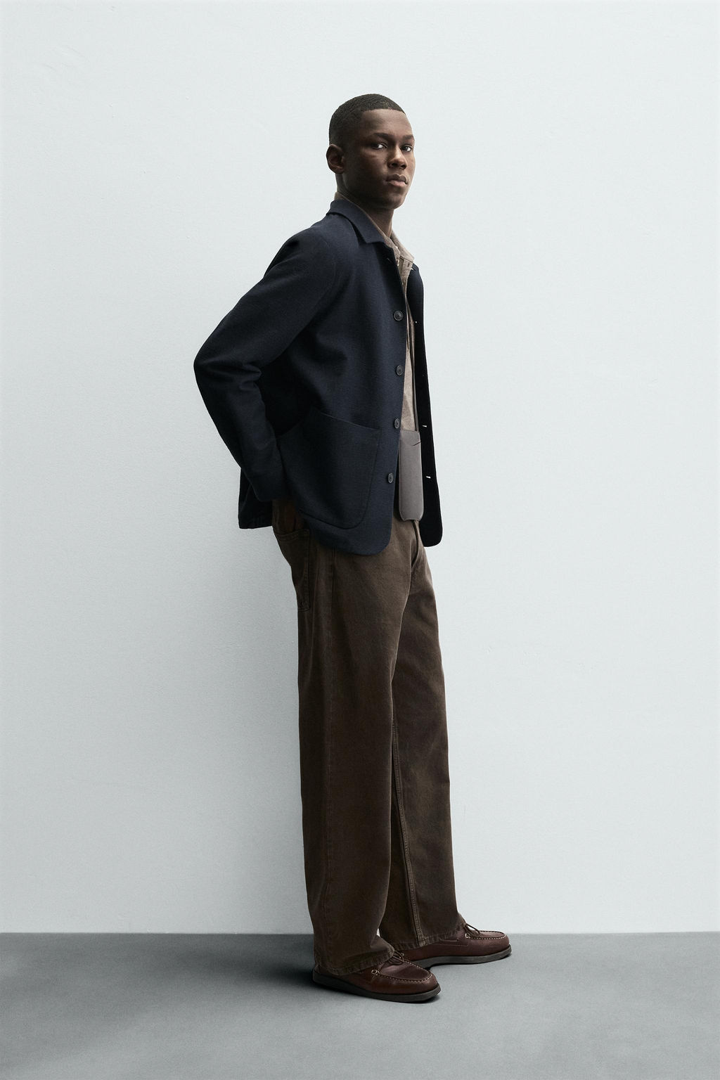 TEXTURED REGULAR FIT OVERSHIRT - Zara фото 4