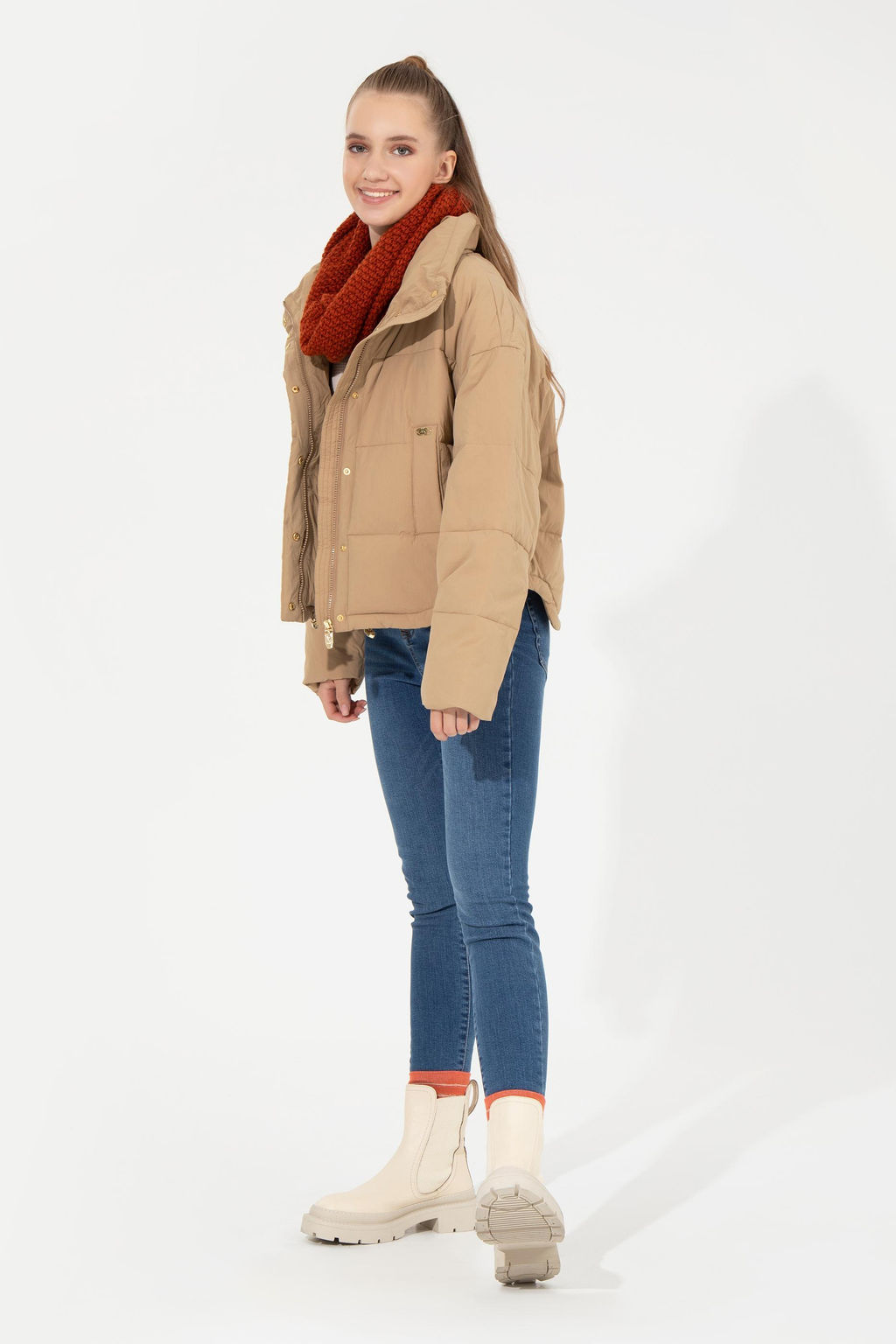 Женское пальто светло-коричневого цвета Неожиданная скидка в корзине