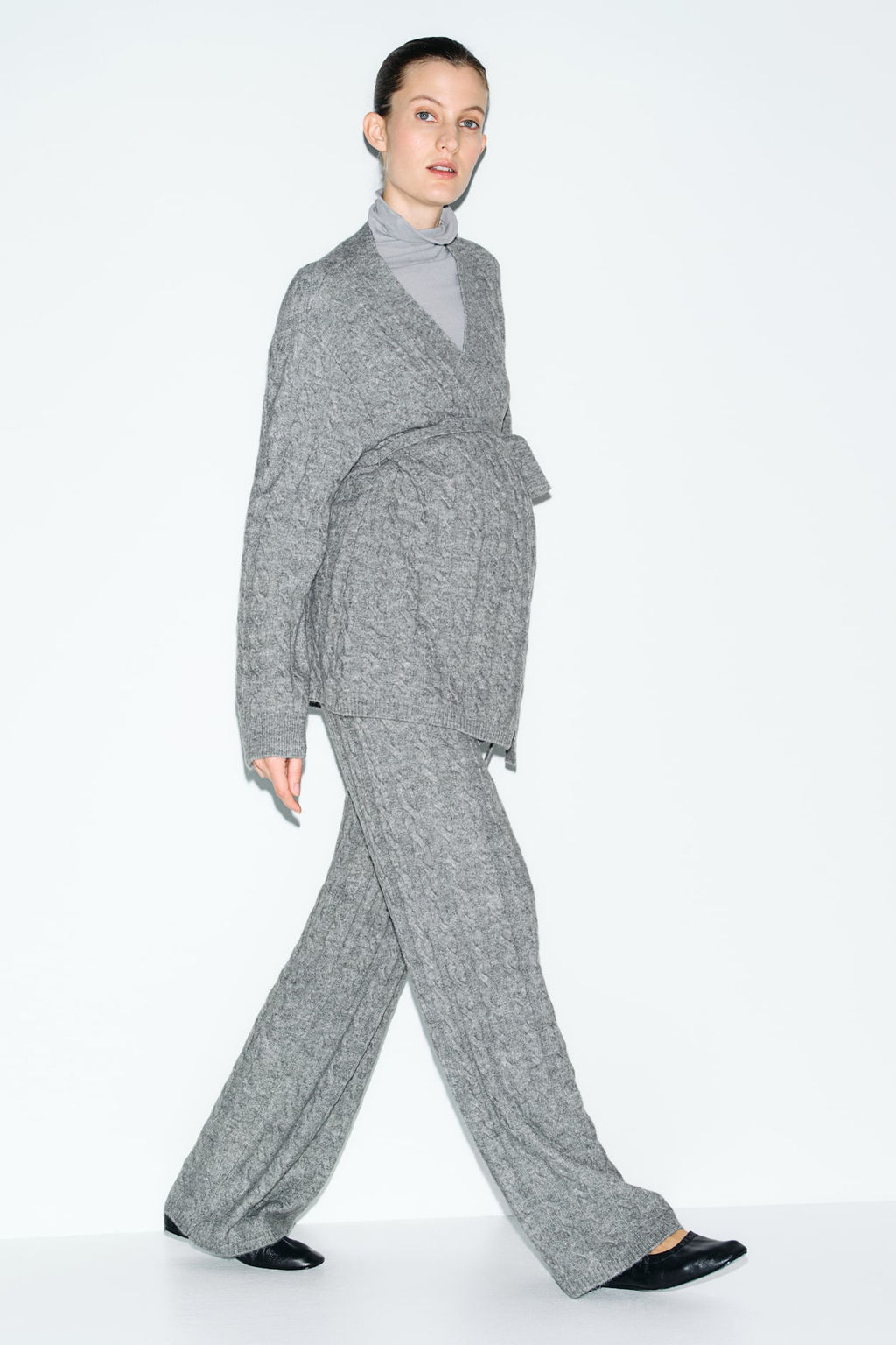 MAMA Cardigan en punto trenzado Before & After - H&m фото 3